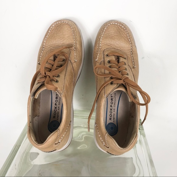 Rockport Men’s 8 WIDE tan lace up casual shoes leather comfort - Picture 8 of 12